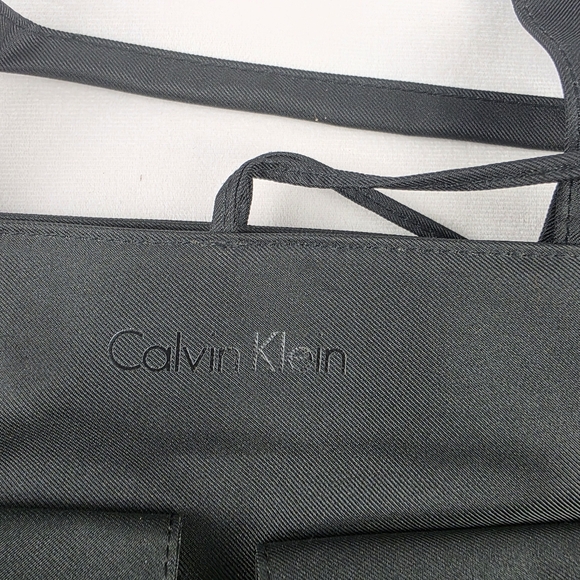 Calvin Klein Lightweight Black Dual Pocket Canvas Tote - Picture 10 of 11